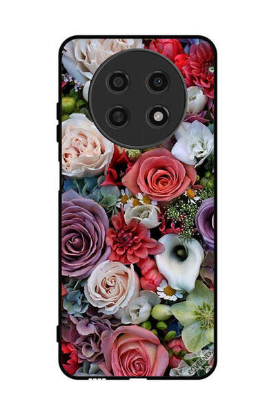 Covernex غطاء حماية لهاتف هواوي نوفا Y91 بنقشة الورود والأوراق