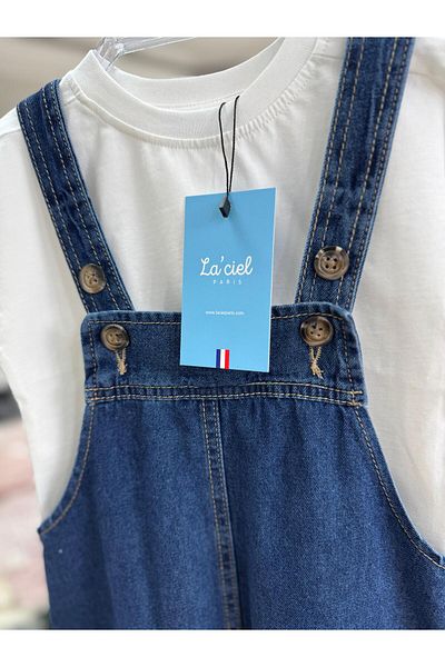 ZRA Vanilla Avenue Laciel Navy Blue Denim Unisex Jeans Salopet Jumpsuit