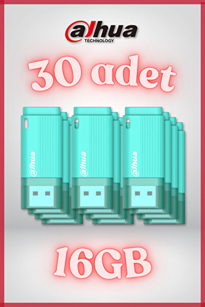 DAHUA 30 Adet 16GB Kapaklı USB Flash Bellek U126 Yeşil