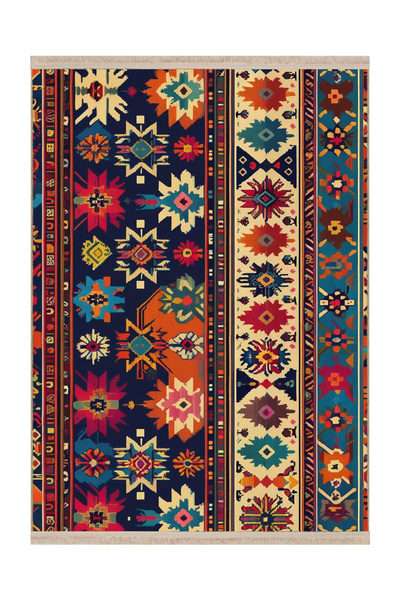 Rugs Modern Halı MOSSO Πολύχρωμο Μικτό Υφαντό Χαλί με Ανεπαναληπτικό Σχέδιο Μ...
