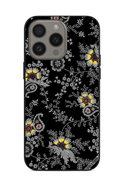 Covernex غطاء حماية لهاتف Apple iPhone 15 Pro Max بخلفية زهور فنية