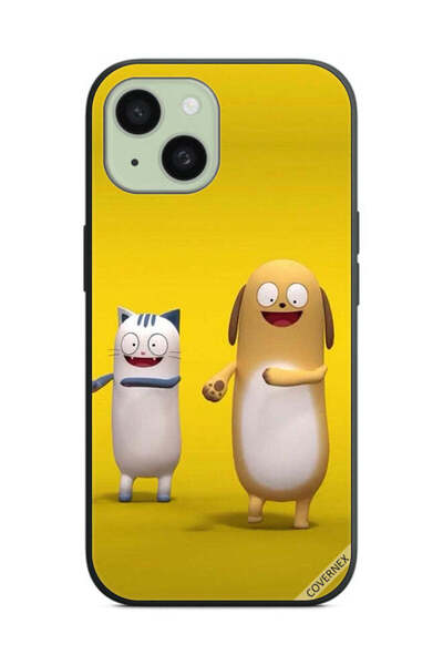 Covernex Protective Case Cover For Apple iPhone 15 Plus Cat Dog Story