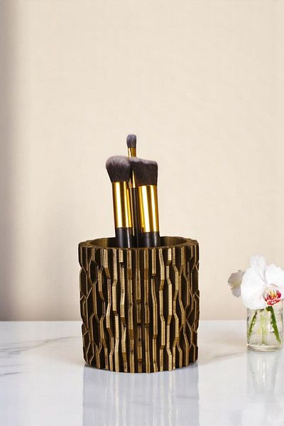 Evene Makeup Organizer Θήκη για πινέλο μακιγιάζ Organizer Organizer Χρυσό Αντίκα Χρώμα Μοντέλο 78