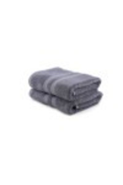 Hobby Set 2 prosoape bambus si bumbac 50x90cm, Hobby Home, Ayliz Gri Antracit