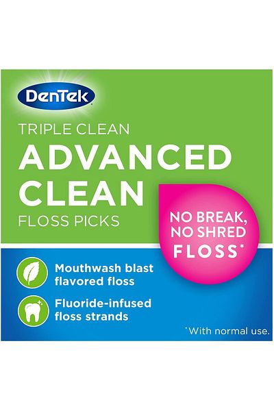 DENTEK Triple Clean Dental Floss Stick Fresh Mint 90's