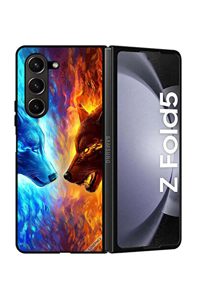 Covernex غطاء حماية لهاتف سامسونج جالاكسي زد فولد 5، ذئب الماء والنار