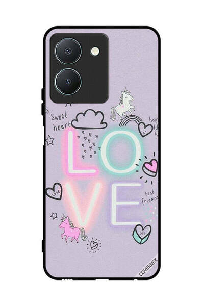 Covernex Protective Case Cover For Vivo Y36 4G Sweet Heart Love Unicorn