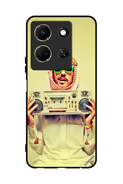 Covernex غطاء حماية لهاتف Infinix Note 30 يحمل جهاز موسيقى عتيق