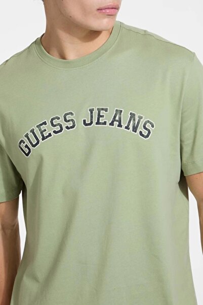 Guess Ss Cn Reg Collegiate Tee Men's Green T-Shirt M5Ri75K8Fq4-G8Ej