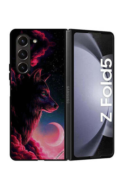 Covernex غطاء حماية لهاتف سامسونج جالاكسي زد فولد 5 برسومات الذئب