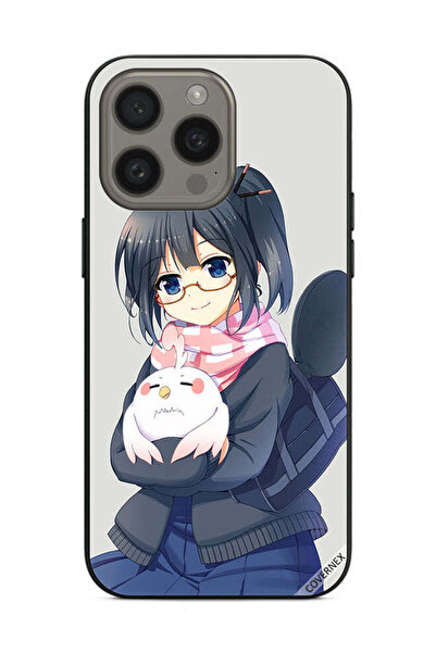 Covernex غطاء حماية لهاتف Apple iPhone 15 Pro Max - فتاة تحمل حيوانًا أليفًا