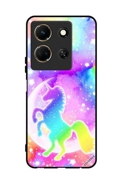 Covernex غطاء حماية لجهاز Infinix Note 30 بتصميم وحيد القرن بألوان قوس قزح