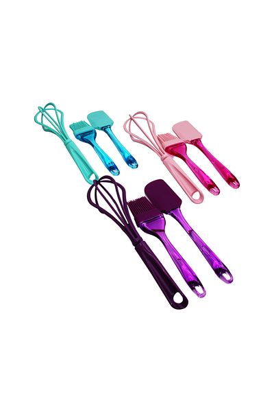 Mena Rise 3 Piece Mouth Set Whisk Spatula Brush 1017157
