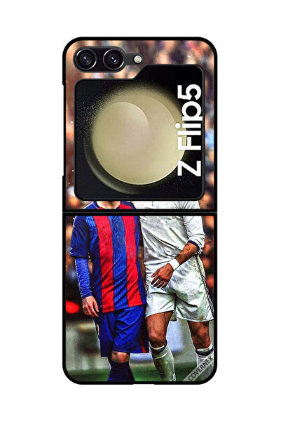 Covernex غطاء حماية لهاتف سامسونج جالاكسي زد فليب 5 ميسي وكريستيانو رونالدو