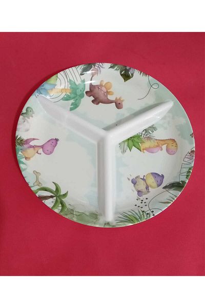 YANPA TİCARET Yanpa/Freya 3 Compartment Baby Meal Portion Plate 1St Grade Melamine Plate