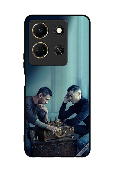 Covernex غطاء حماية لهاتف إنفينيكس نوت 30 ميسي ضد رونالدو يلعبان الشطرنج