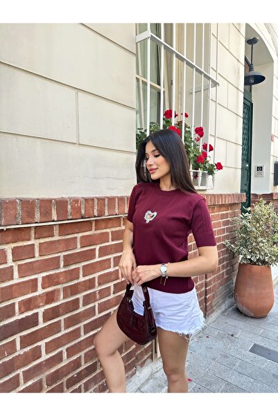 ikomteks Heart Detailed T-Shirt