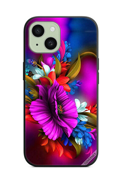 Covernex غطاء حماية لهاتف Apple iPhone 15 Plus برسومات زهور عالية الدقة