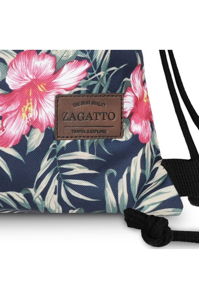 zagatto Rucsac de damă cu șnur, multicolor, 37x47 cm, impermeabil și ușor, ZG708