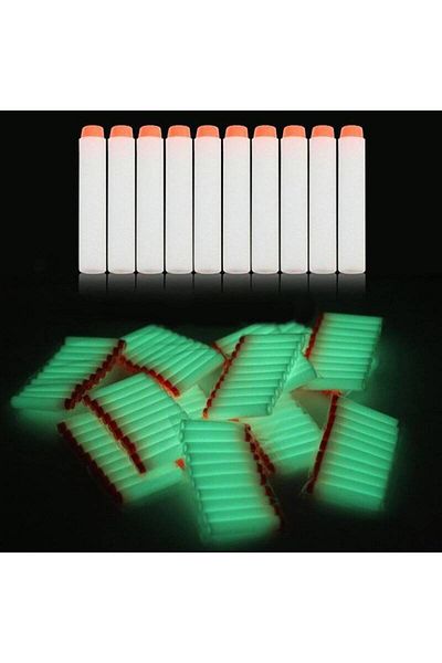 kik Set 10 sageti lansator Nerf, KIK, 7cm, Alb