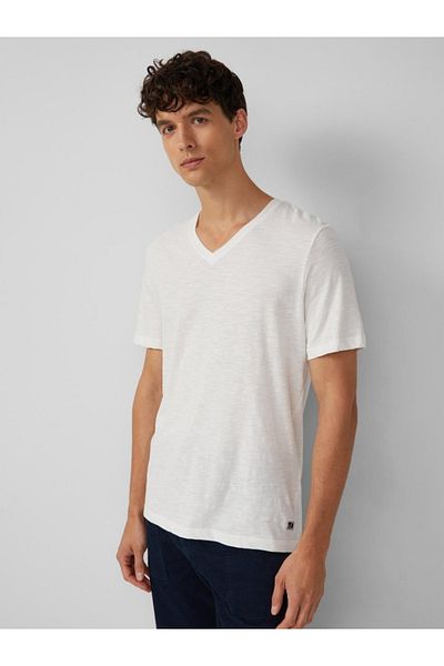 s.Oliver Men's V-neck T-shirt, Regular fit, cotton