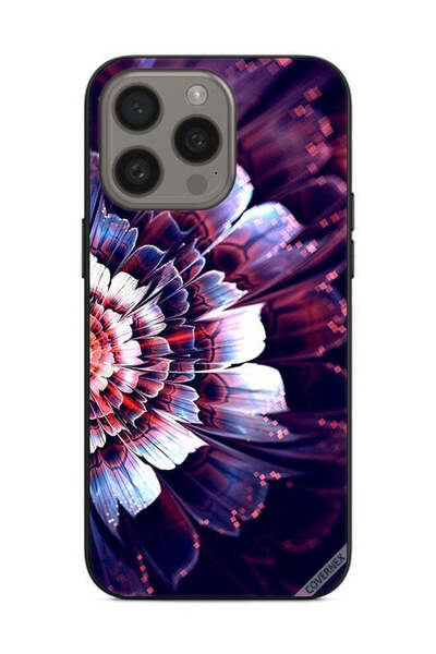 Covernex غطاء حماية لهاتف Apple iPhone 15 Pro مع زهرة كبيرة منعكسة على الجانب...