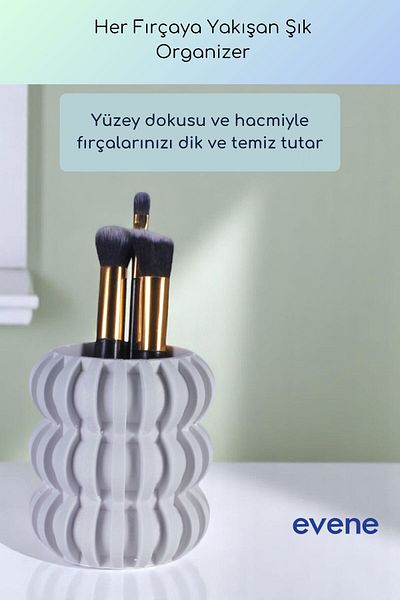 Evene Organizer μακιγιάζ Θήκη για πινέλο μακιγιάζ Organizer Organizer Λευκό Χρώμα Μοντέλο 75