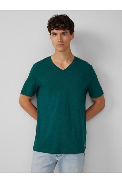 s.Oliver Men's V-neck T-shirt, Regular fit, cotton