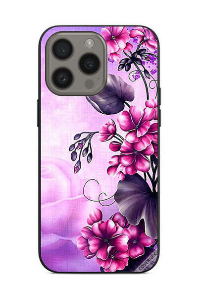 Covernex غطاء حماية لهاتف Apple iPhone 15 Pro بخلفية زهور رومانسية