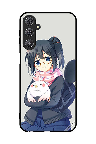 Covernex غطاء حماية لهاتف سامسونج جالاكسي M34 5G، رسم فتاة تحمل حيوانًا أليفًا
