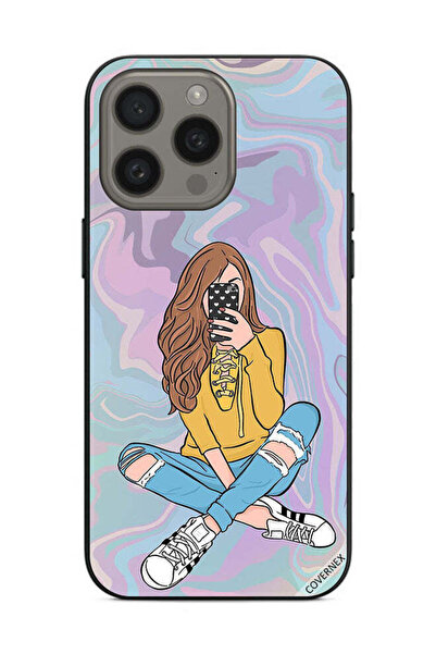 Covernex غطاء حماية لهاتف Apple iPhone 15 Pro Max صورة فتاة تلتقط