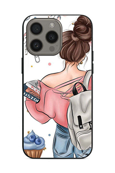 Covernex غطاء حماية لهاتف Apple iPhone 15 Pro مطبوع عليه رسومات يد فتاة