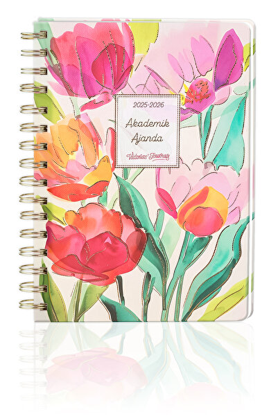 Victoria's Journals Ακαδημαϊκό Ατζέντα-2025–2026 | Α5 | Σπιράλ | Με σελιδοδείκτη | Premium 100 γρ. | Ανοιξιάτικη ράση