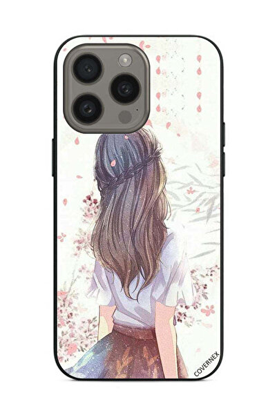 Covernex غطاء حماية لهاتف Apple iPhone 15 Pro فتاة لطيفة في تفكير عميق