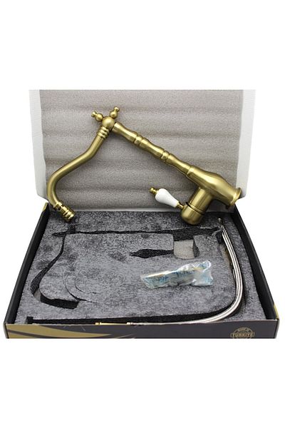 Class Armatür Kitchen Matte Gold Sink Faucet
