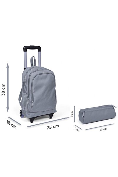 Coral High Lighted Boy, Black Drone Pilot Printed, Primary School Rickshaw Bag and Pen Holder Set