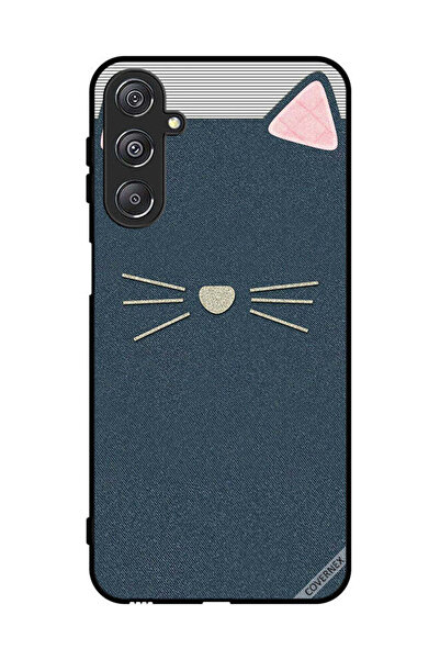 Covernex غطاء حماية لهاتف سامسونج جالاكسي M34 5G بنمط فني جلدي على شكل قطة