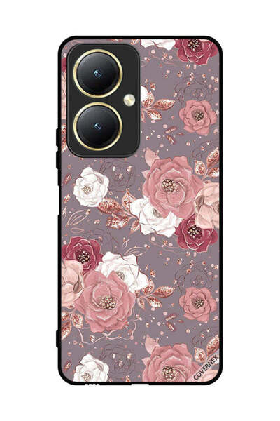 Covernex غطاء حماية لهاتف فيفو Y27 4G بخلفية زهرية