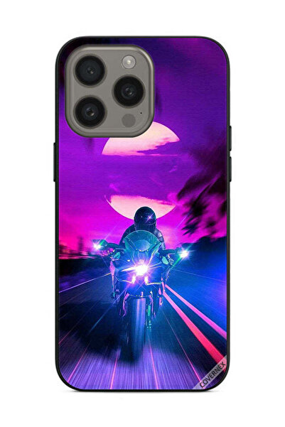 Covernex غطاء حماية لهاتف Apple iPhone 15 Pro Max - خلفية رجل على دراجة