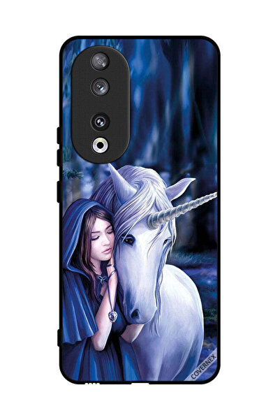 Covernex غطاء حماية لهاتف Honor 90 - فتاة تحب وحيد القرن