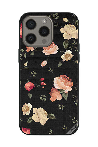 Covernex غطاء حماية لهاتف Apple iPhone 15 Pro Max بخلفية فنية زهرية