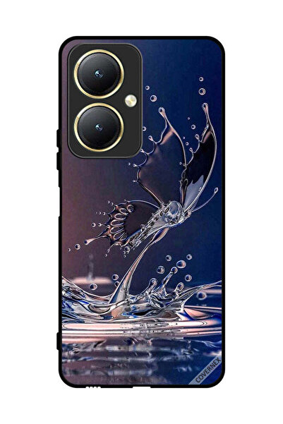 Covernex غطاء حماية لهاتف فيفو Y27 4G بنقشة قطرات الماء على شكل فراشة