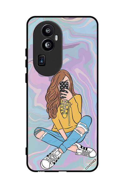 Covernex غطاء حماية لهاتف Oppo Reno 10 Pro Plus صورة فتاة تلتقط