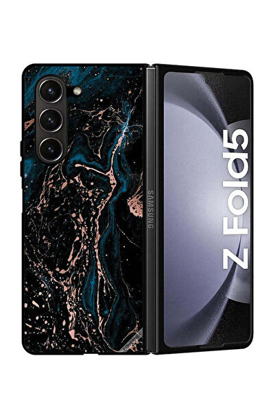 Covernex غطاء حماية لهاتف سامسونج جالاكسي زد فولد 5 بنمط مزيج من الرخام واللو...