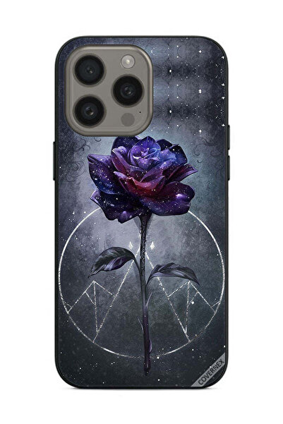 Covernex غطاء حماية لهاتف Apple iPhone 15 Pro Max بخلفية زهور داكنة