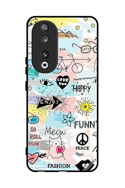 Covernex غطاء حماية لهاتف Honor 90 Doodle Meow Enjoy