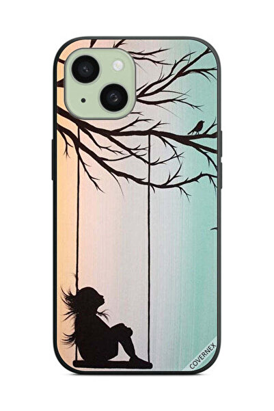Covernex غطاء حماية لهاتف آيفون 15 من آبل، رسمة فتاة صغيرة حزينة