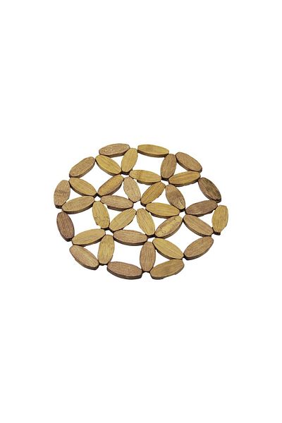 Mena Rise Şirinshop Round Flower Model Bead Wooden Nail Diameter: 20.5cm 1108107