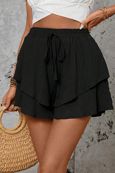 Cockatoo Kadın Volanlı Bağcıklı Şort