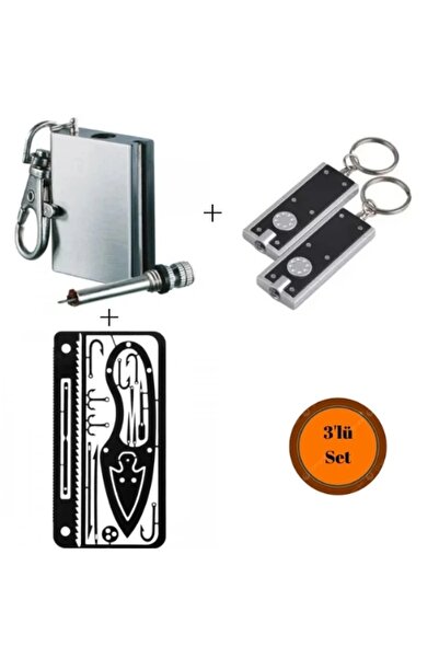 Mer-camp Hayatta Kalma Balıkçı Kiti + Bm-031 Anahtarlık Fener + METAL KİBRİT ...
